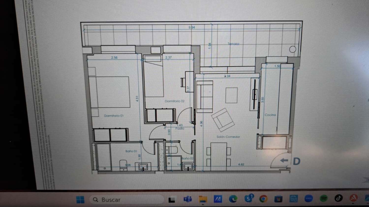 DOS DORMITORIOS OBRA NUEVA