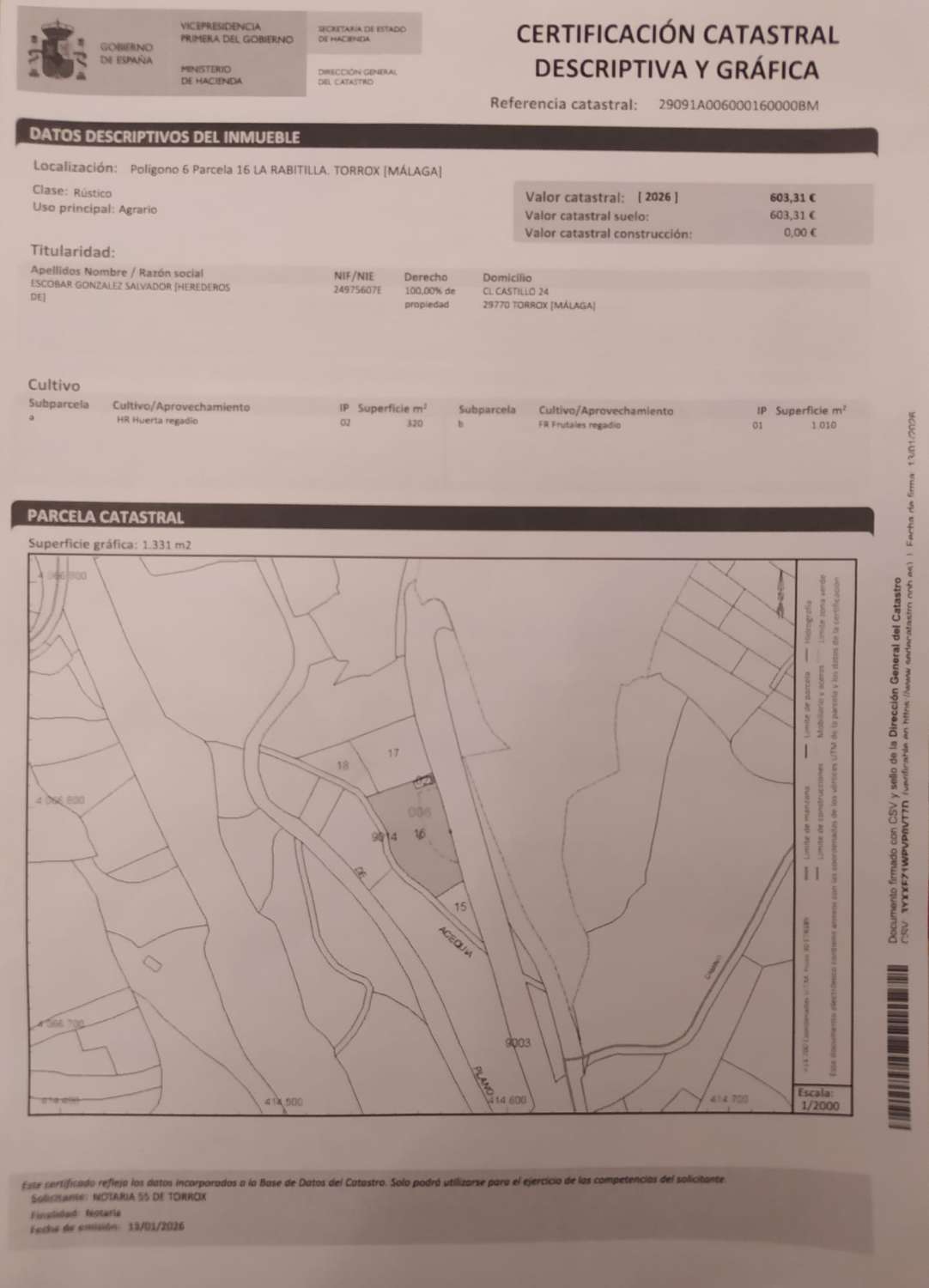 Apero i ruiner på en exceptionell plats nära torrox rondell.